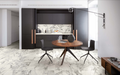 打ち合わせスペースの床タイル@富ヶ谷事務所